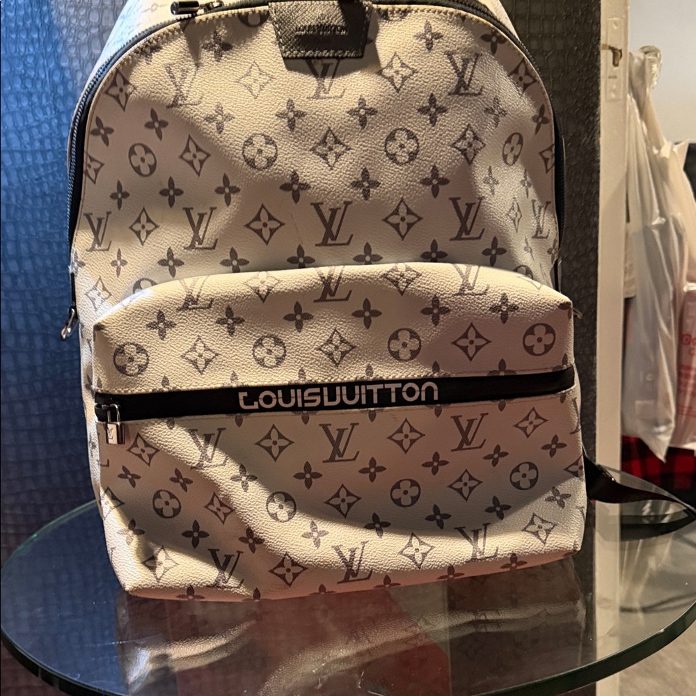Louis Vuitton Monogram White and Gray Backpack